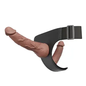 Remote Control Vibrating Strapless Strap-On - Dual 8.5"+5.5" Silicone Dildos w/ 10 Modes for Couples